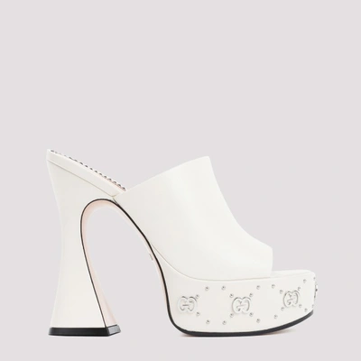 Shop Gucci Janaya Platform Slide Sandals In Mystic White