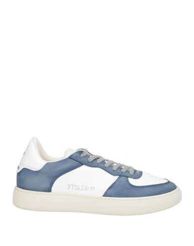 Nira Rubens Man Sneakers Slate Blue Size 11 Textile Fibers In Blue
