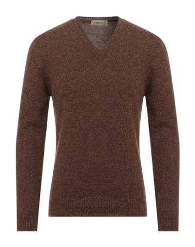 Shop Irish Crone Man Sweater Brown Size Xl Virgin Wool