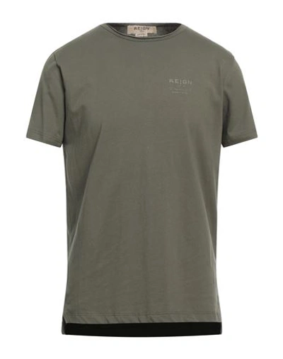 Shop Reign Man T-shirt Military Green Size S Cotton