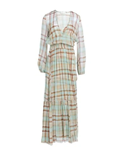 Shop Alessia Zamattio Woman Maxi Dress Beige Size 4 Silk