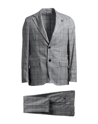 Shop Lardini Man Suit Grey Size 42 Wool