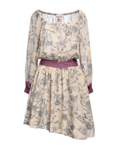 Shop Semicouture Woman Mini Dress Beige Size 6 Polyester