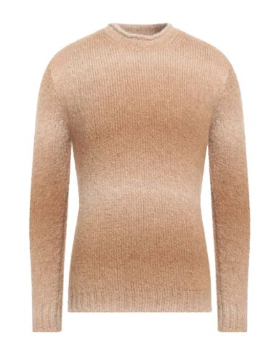 Shop Kangra Man Sweater Sand Size 44 Alpaca Wool, Polyamide In Beige