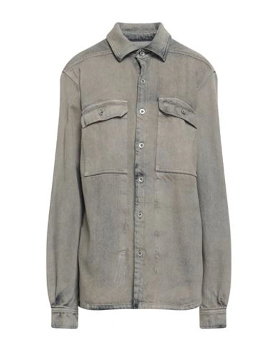 Shop Rick Owens Drkshdw Drkshdw By Rick Owens Woman Denim Shirt Khaki Size S Cotton In Beige