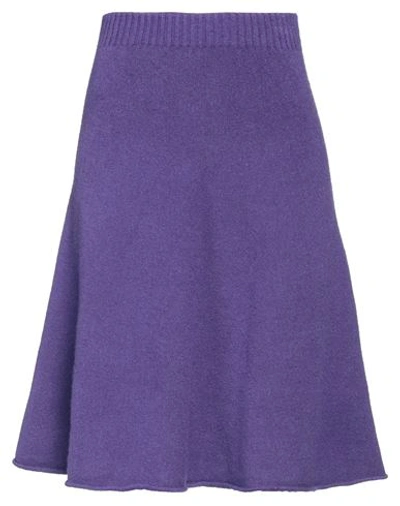 Shop Carta Libera Woman Mini Skirt Purple Size S/m Viscose, Polyester, Polyamide