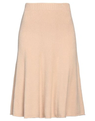 Shop Carta Libera Woman Mini Skirt Sand Size L/xl Viscose, Polyester, Polyamide In Beige
