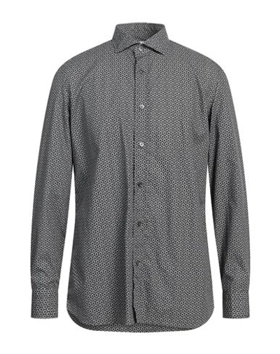 Shop Giampaolo Man Shirt Grey Size 16 ½ Cotton