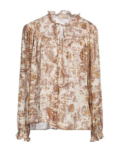 Iblues I Blues Woman Shirt Beige Size 6 Viscose, Wool In Beige