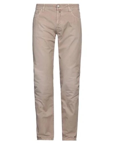 Shop Jacob Cohёn Man Pants Light Brown Size 35 Cotton In Beige
