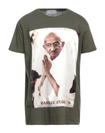 Shop Bastille Man T-shirt Military Green Size Xl Cotton
