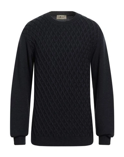 Shop Irish Crone Man Sweater Navy Blue Size S Virgin Wool
