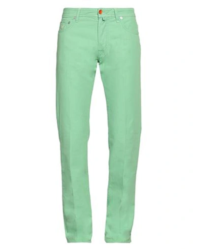 Shop Jacob Cohёn Man Pants Green Size 34 Cotton