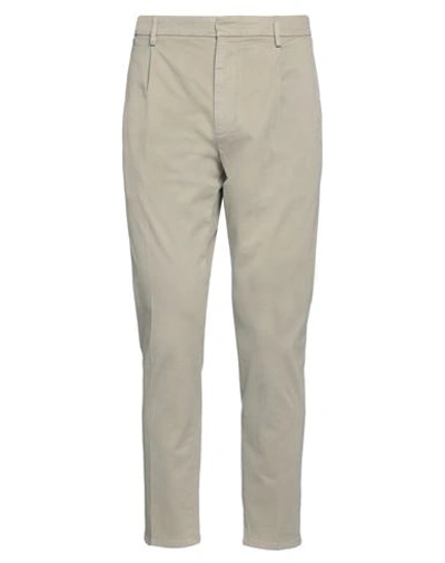 Dondup Man Pants Grey Size 30 Cotton, Elastane In Grey