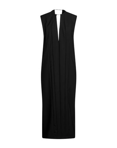 Shop Sportmax Woman Midi Dress Black Size 12 Virgin Wool