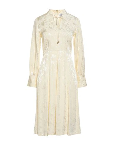 Shop Closet Woman Midi Dress Ivory Size 10 Viscose In White