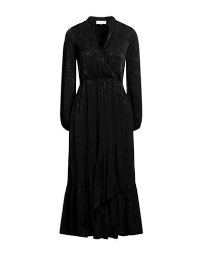 Closet Woman Midi Dress Black Size 12 Viscose In Black