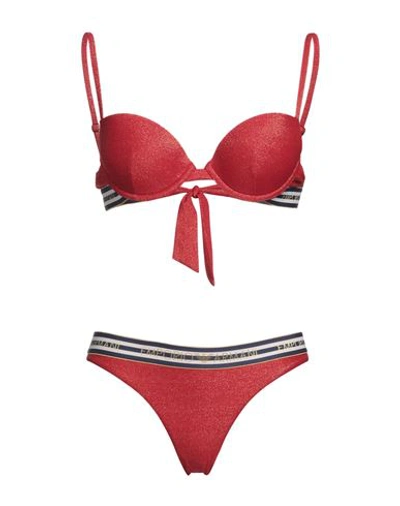 Shop Emporio Armani Woman Bikini Red Size 2 Polyamide, Elastane, Polyester