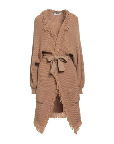 Shop Dimora Woman Cardigan Camel Size 6 Acrylic, Wool, Viscose In Beige