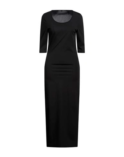 Shop Alessio Bardelle Woman Maxi Dress Black Size M/l Viscose, Nylon, Elastane