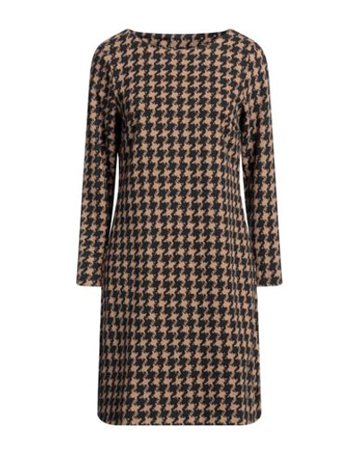 Philly Firenze Woman Mini Dress Sand Size 6 Polyester, Cotton, Polyamide, Elastane In Beige