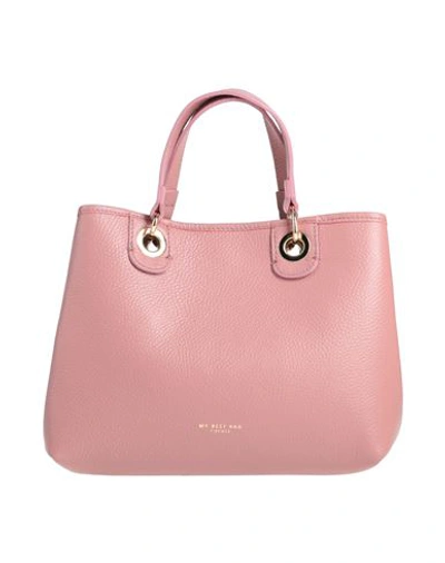 Shop My-best Bags Woman Handbag Pastel Pink Size - Soft Leather