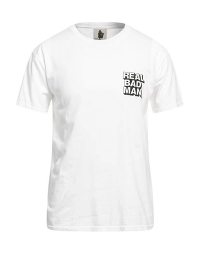 Shop Real Bad Man Man T-shirt White Size S Cotton