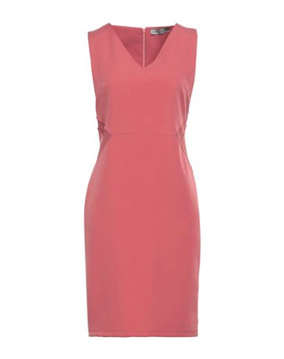 Shop Boutique De La Femme Woman Mini Dress Pastel Pink Size S Polyester, Elastane