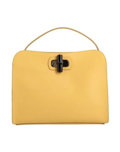Shop My-best Bags Woman Handbag Mustard Size - Soft Leather In Yellow