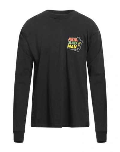 Shop Real Bad Man Man T-shirt Black Size M Cotton