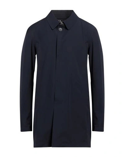 Shop Herno Man Overcoat & Trench Coat Navy Blue Size 44 Polyamide, Elastane