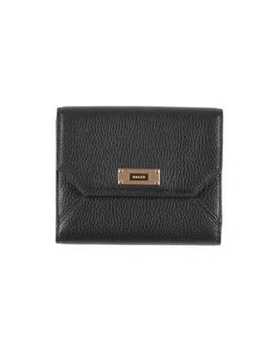 Shop Bally Woman Wallet Black Size - Bovine Leather