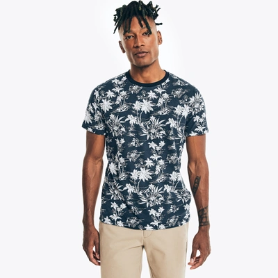 Shop Nautica Mens Big & Tall Sustainably Crafted Printed T-shirt In Blue