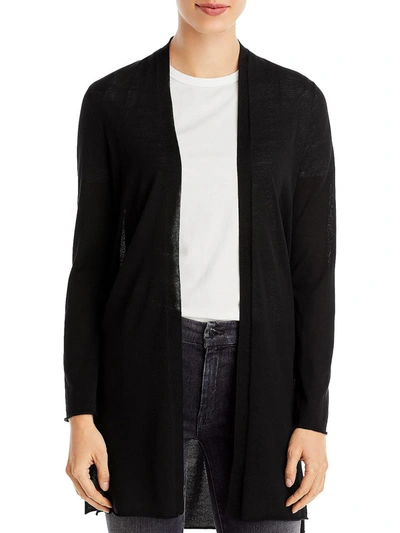 Shop Eileen Fisher Long Cardigan Womens Breathable Solid Cardigan Sweater In Black