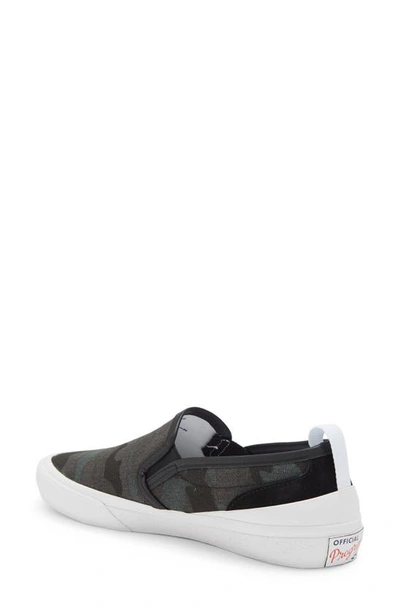 Shop Official Program Canvas Slip-on Sneaker In Camo/ Black/ White