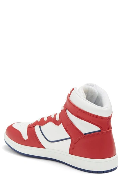 Official Program Court High Top Sneaker In Burgundy/ White/ Dark Blue