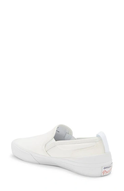 Shop Official Program Canvas Slip-on Sneaker In Off White/ White
