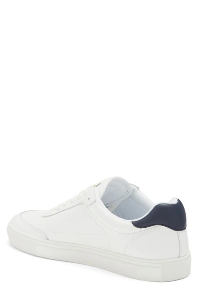 Shop Official Program Clean Cupsole Camo Sneaker In White/ Dark Blue