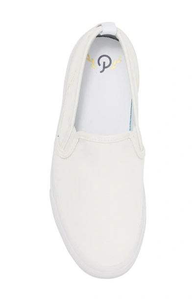 Shop Official Program Canvas Slip-on Sneaker In Off White/ White