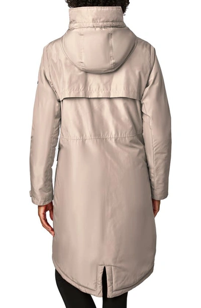 Bernardo Insulated Hooded Raincoat In Frappe