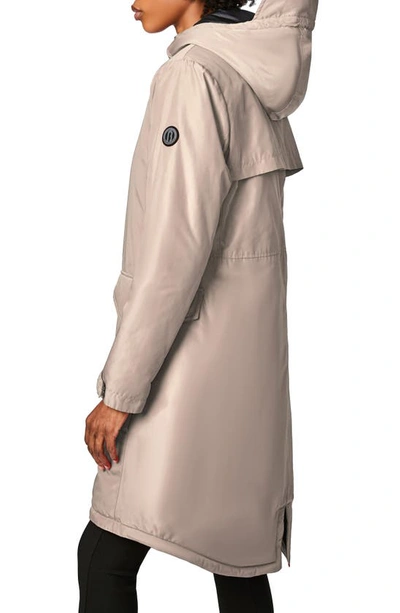 Bernardo Insulated Hooded Raincoat In Frappe