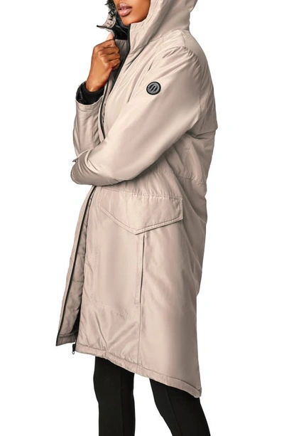 Bernardo Insulated Hooded Raincoat In Frappe