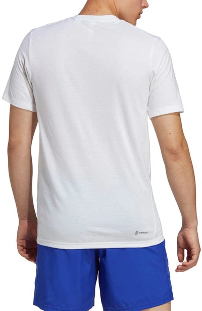 Shop Adidas Originals Aeroready Feel Ready Training T-shirt In White/ Black