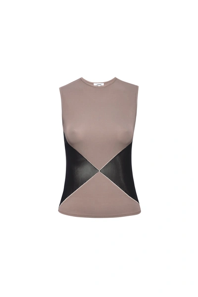 Shop Fw23 Sasha Top In Warm Grey