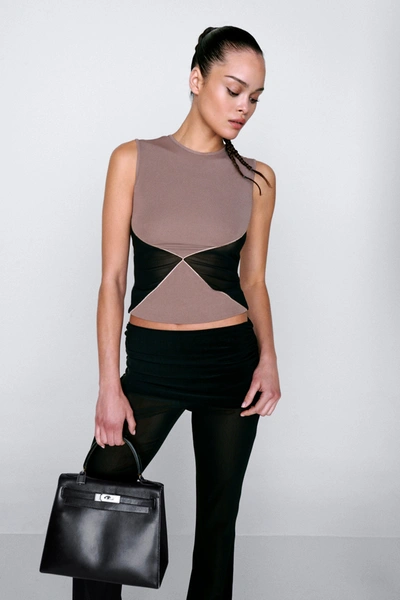 Shop Fw23 Sasha Top In Warm Grey