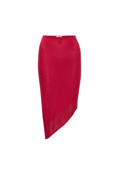 Shop Fw23 Vero Skirt In Red Rose