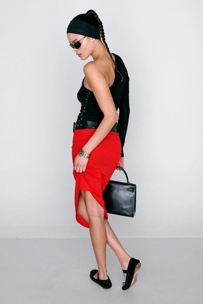 Shop Fw23 Vero Skirt In Red Rose