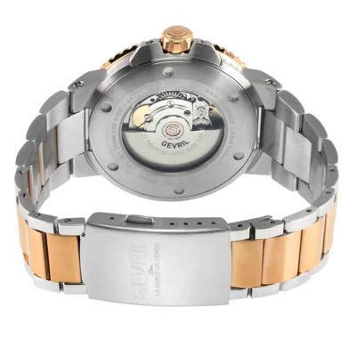Shop Gevril Riverside Automatic Brown Dial Mens Watch 46704 In Two Tone  / Brown / Gold Tone / Rose / Rose Gold Tone