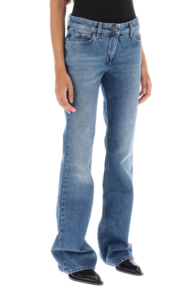 Shop Off-white Bootcut Jeans In Blue No Color (blue)