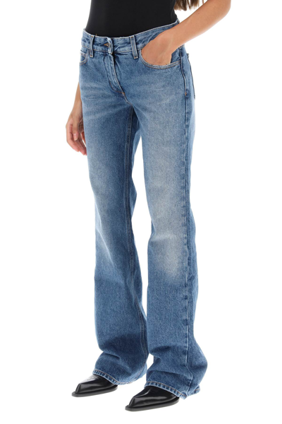 Shop Off-white Bootcut Jeans In Blue No Color (blue)